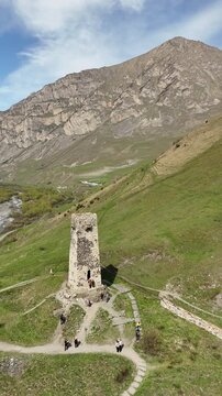 Aerial View of Dargavs, City of the Dead, North Ossetia, Russia