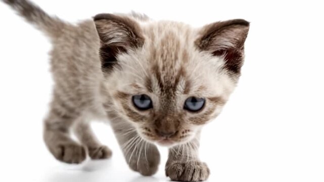 Adorable Little Kitten with Striking Blue Eyes Captivates Hearts in a Heartwarming Display of Curiosity and Playfulness