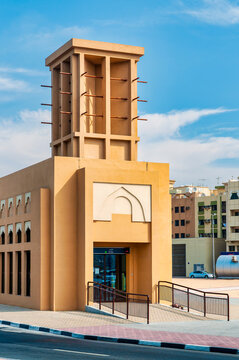Al Ras Metro Station With Traditional Wind Tower Architecture