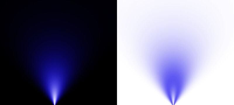 Blue bottom spotlight beam uplight cone illumination stage floor light effect isolated overlay for gallery and studio, Abstract Neon Energy Overlay PNG