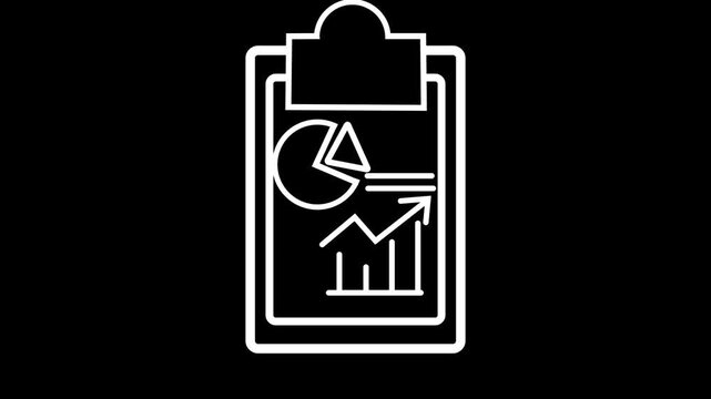 Business reports doodle vector icon and illustration.