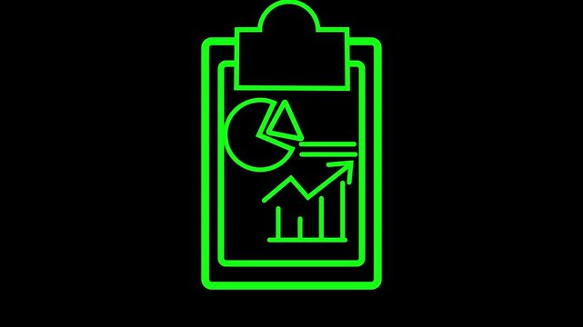 Business reports doodle vector icon and illustration.