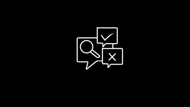 Dialogue icon. Simple thin line, outline illustration of universal icons for website or mobile application