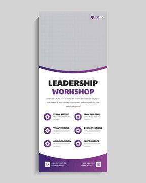 Leadership Workshop Roll Up Standee Banner Template