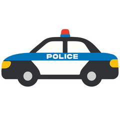 Police patrol car emergency vehicle law enforcement transport vector illustration © Lily Angel Studio