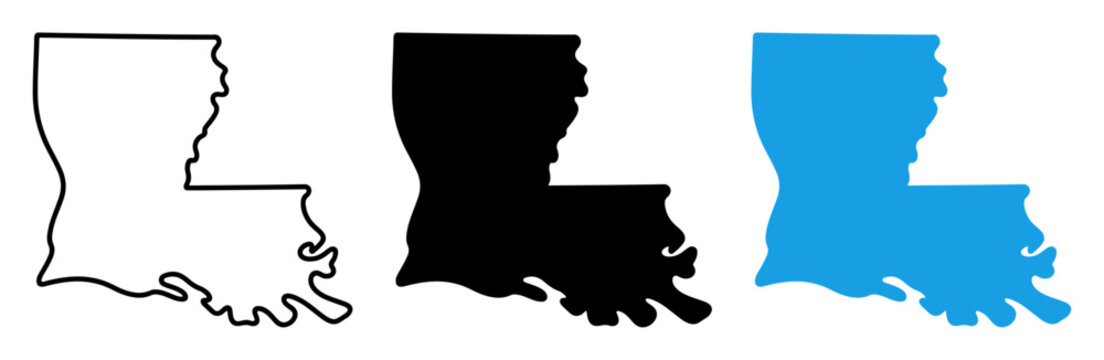 louisiana state map outline icon
