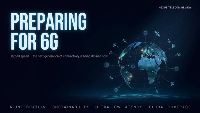 Preparing for 6g technology concept with digital globe and global connectivity data telecommunications innovation connectivity communication