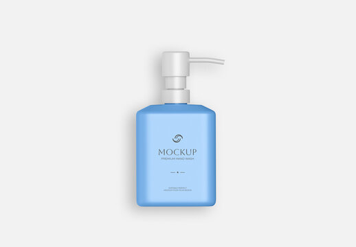 Hand Wash Pump Bottle Mockup