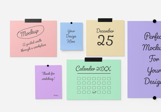 Sticky Note Mockup Collection