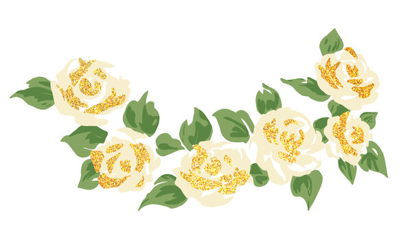 yellow rose floral frame border