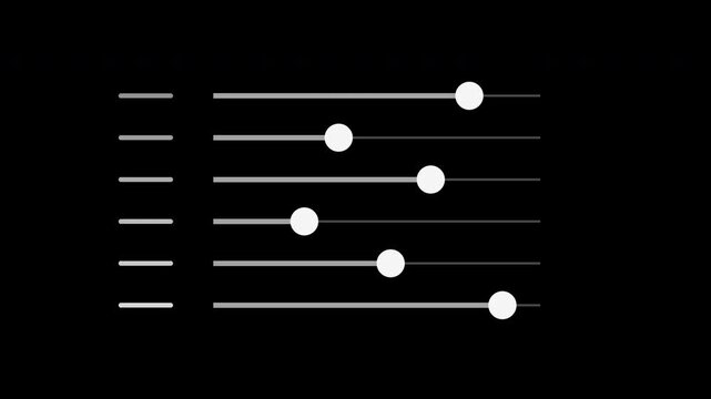 White dot plot rankings shifting across horizontal scales on transparent background