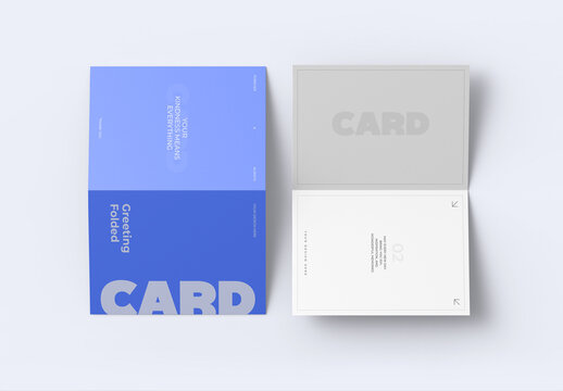 Greeting Folded Card Mockup