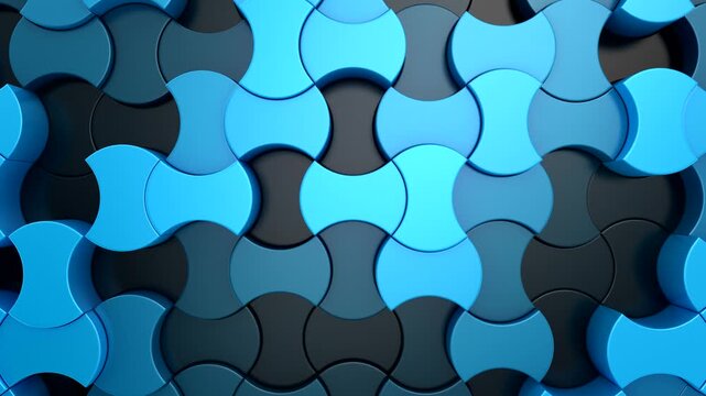 Background of Geometric Shapes. Abstract motion, loop, two color, 3d rendering, 4k resolution
