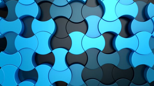 Background of Geometric Shapes. Abstract motion, loop, two color, 3d rendering, 4k resolution

