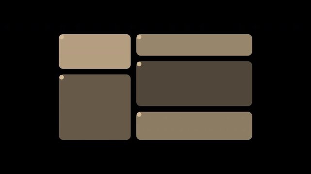Beige treemap tiles rebalancing data proportions on transparent background