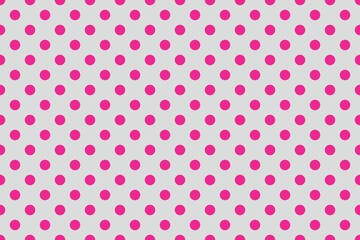 Deep Pink colour polka dots pattern over Gainsboro colour useful as a background. © Pisan