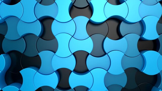 Background of Geometric Shapes. Abstract motion, loop, two color, 3d rendering, 4k resolution
