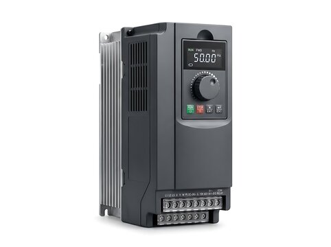 Industrial Variable Frequency Drive VFD Motor Speed Controller Isolated on White Background