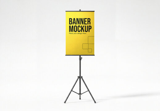 Tripod Banner Stand Mockup