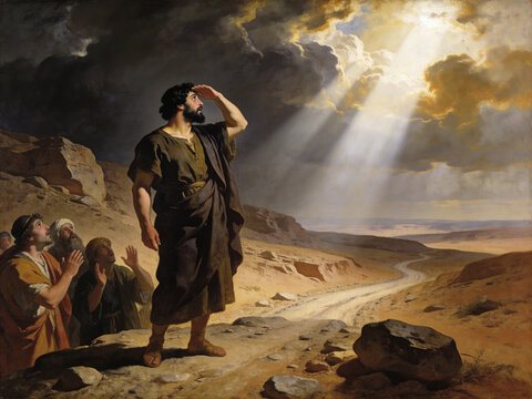 Conversion of Saul on the Road to Damascus Illuminated by Divine Light