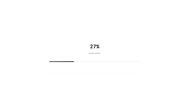Minimalist progress bar showing 27 percent completion isolated on a clean white background for digital interface design