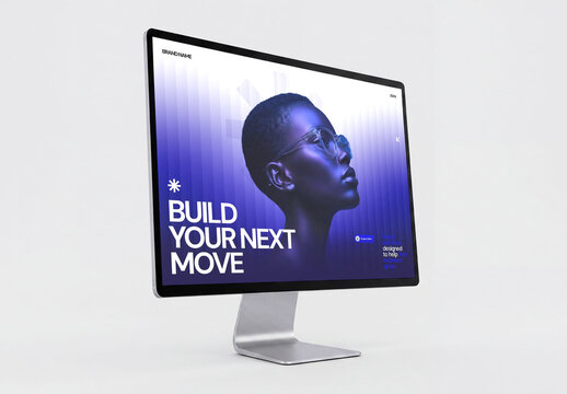 Desktop Monitor Screen Mockup