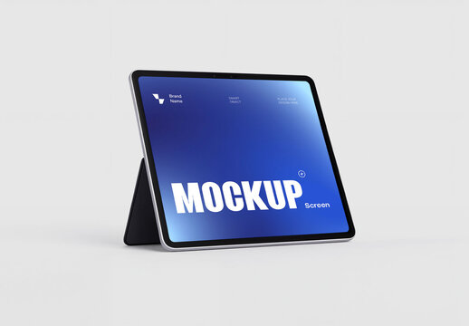 Tablet Screen Mockup on Stand