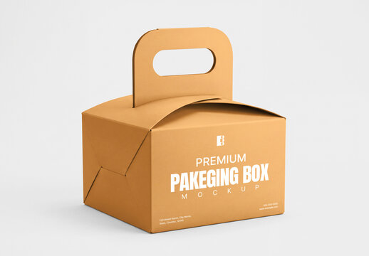 Gable Box Packaging Mockup