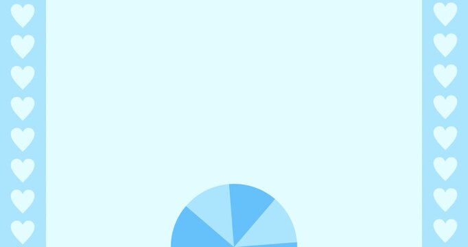 Blue background animation with blue decorations and copy space.