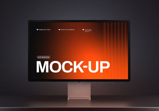 Desktop Monitor Screen Mockup