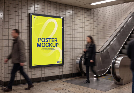 Subway Station Poster Mockup