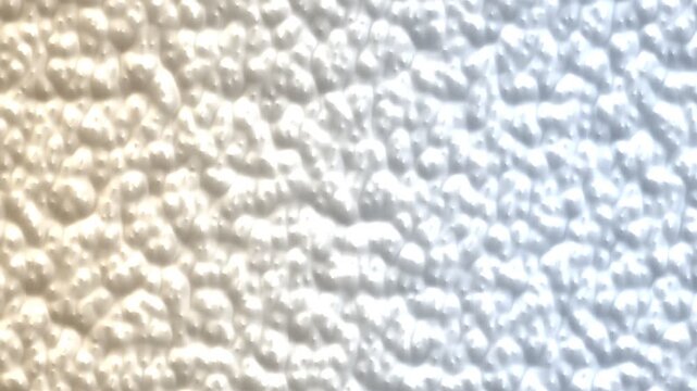 Frosted rough surface with white and blue highlights. 4K Video