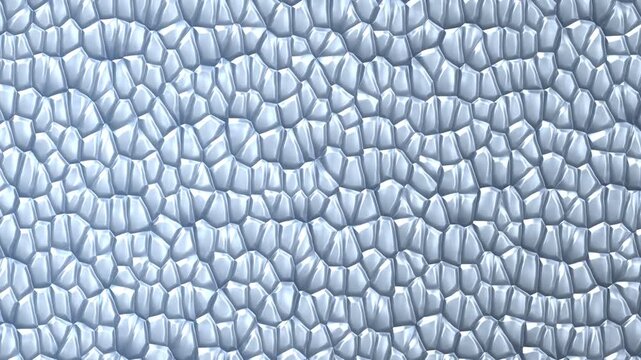 Frosted ice blue textured background with organic bubble pattern. 4K Video