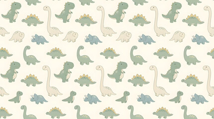 Custom vertical slats with your photo Cute dinosaur seamless pattern in soft pastel colors.