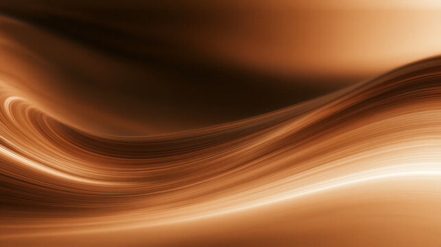 Smooth bronze and chocolate waves flow elegantly in a warm abstract background. Great for luxury product packaging or cosmetics advertising campaigns.