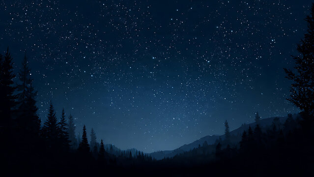 night sky with stars landscape