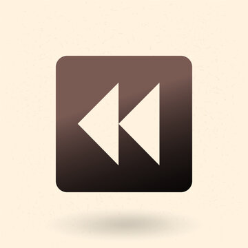 Backward Vector Button for Media Player