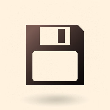 Vector Basic Icon of Floppy Disk.