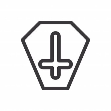 Coffin animation icon for social media, presentations, videos, websites. Alpha Channel