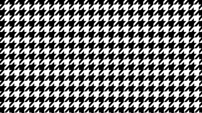 Black and white houndstooth textile pattern.