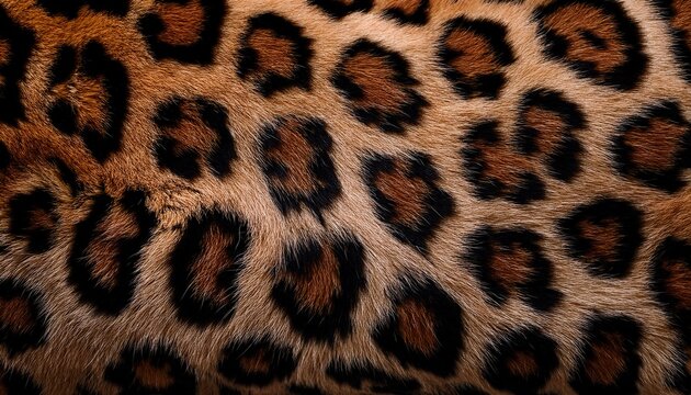 leopard print pattern on textured fur background