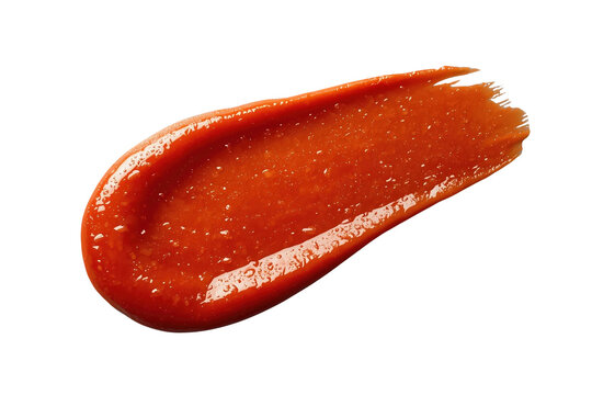 Glossy red tomato sauce brush smear