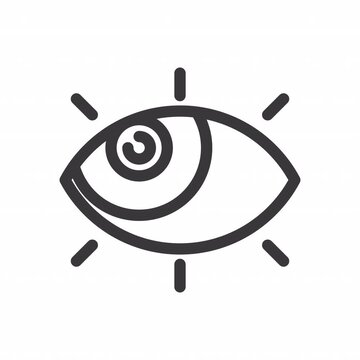 Eye animation icon for social media, presentations, videos, websites. Alpha Channel
