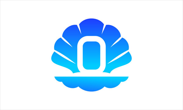 This logo combines a seashell and the letter O, making it suitable for a food business