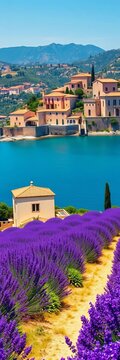 Tuscan-style villas, lavender fields, blue Mediterranean Sea views, views, ||hvar