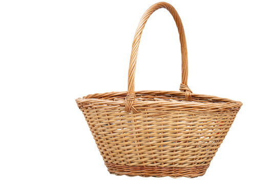 Wicker basket isolated