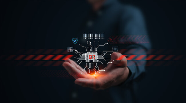 QR codes, or 2D barcodes, reduce paper usage, facilitate payments, track marketing results, assist in inventory checking, save time, and are secure. Business Virtual Hologram scannable code
