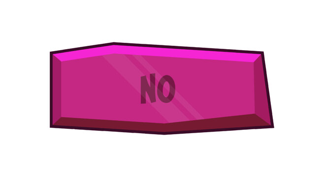 Modern no button element. Web design template interface.