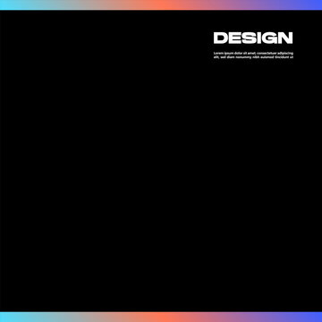 Colorful square futuristic background. Social media frame vector illustration.