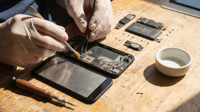 Smartphone Internal Cleaning & Inspection for Repair Stewardship